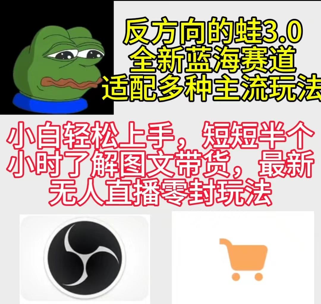(9485期)反方向的蛙3.0，图文最新玩法，变现多元化，新蓝海项目，小白轻松上手-Xiaobei云