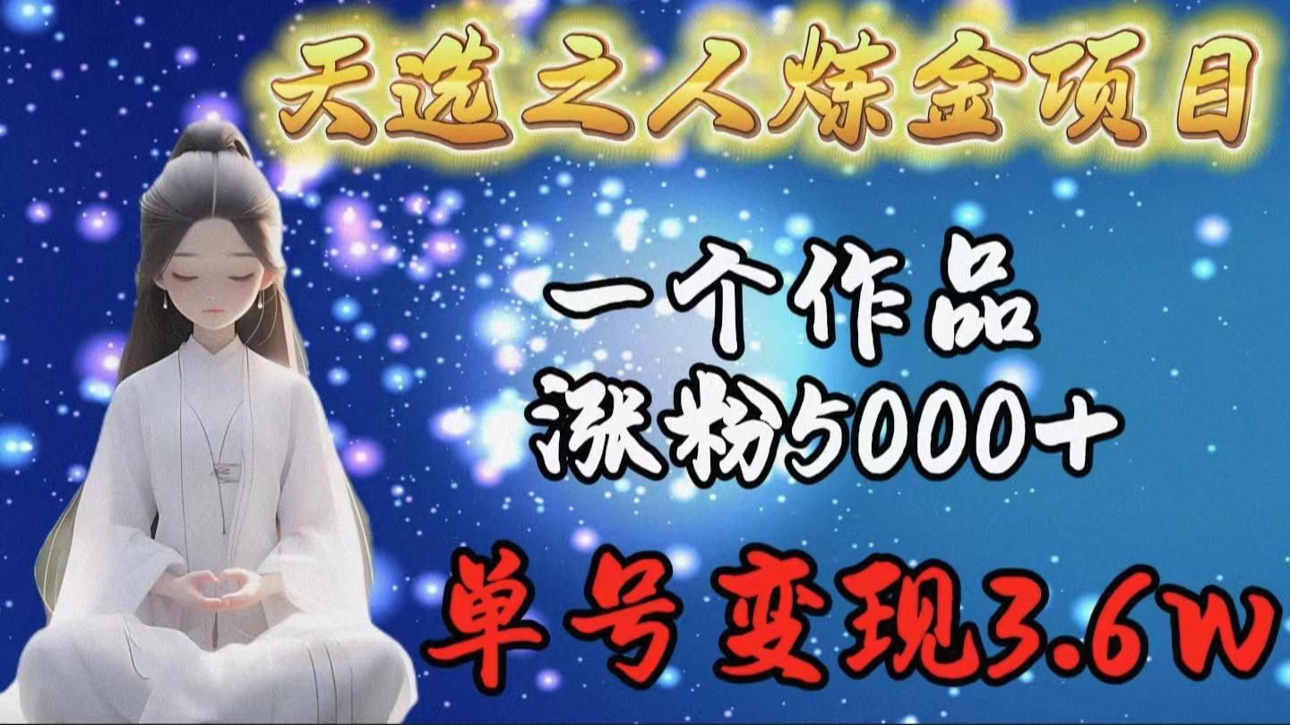 (9693期)天选之人炼金项目，一个作品涨粉5000+，单号变现3.6w-Xiaobei云