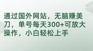 通过国外网站，无脑赚美刀，单号每天300+可放大操作，小白轻松上手【揭秘】-Xiaobei云