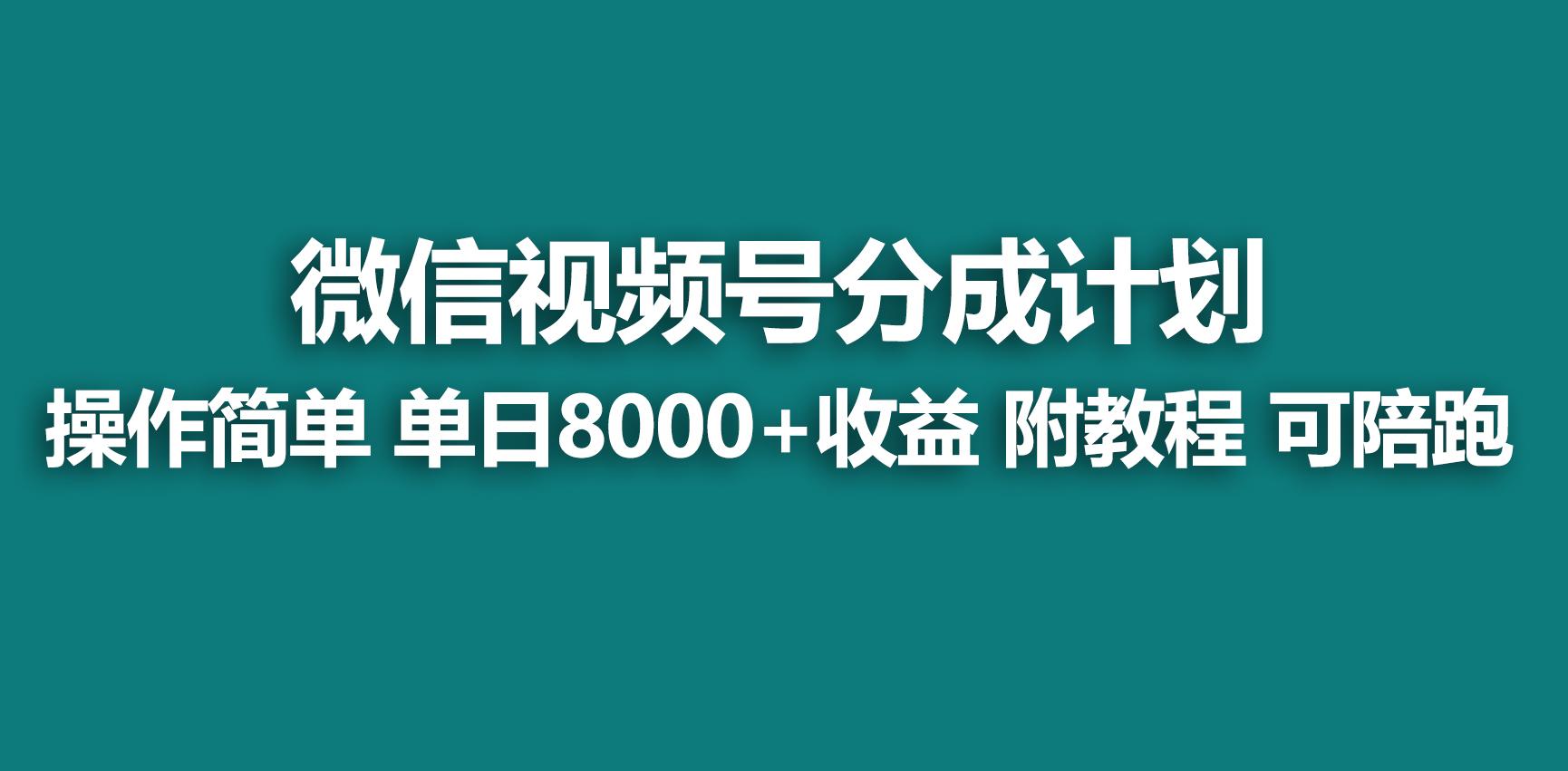 【蓝海项目】视频号分成计划，快速开通收益，单天爆单8000+，送玩法教程-Xiaobei云