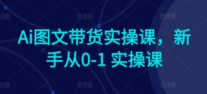 Ai图文带货实操课，新手从0-1 实操课-Xiaobei云