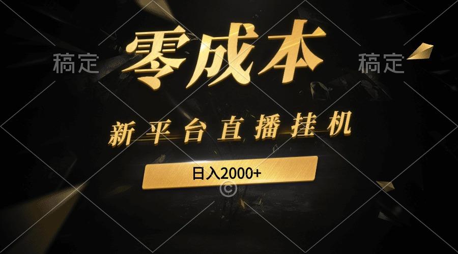 (9841期)新平台直播挂机最新玩法，0成本，不违规，日入2000+-Xiaobei云