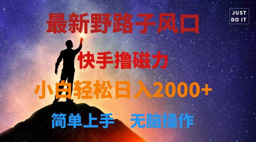 最新风口！快手撸磁力，野路子，小白无脑操作日入2000+-Xiaobei云
