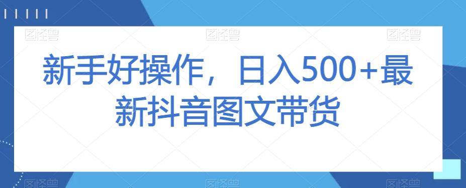 新手好操作，日入500+最新抖音图文带货【揭秘】-Xiaobei云