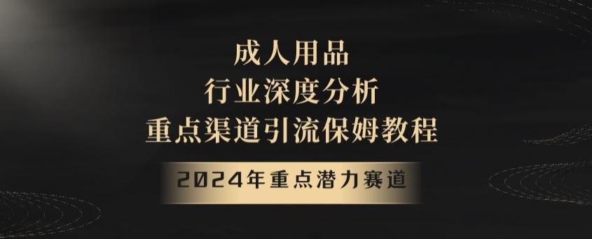 2024年重点潜力赛道，成人用品行业深度分析，重点渠道引流保姆教程【揭秘】-Xiaobei云