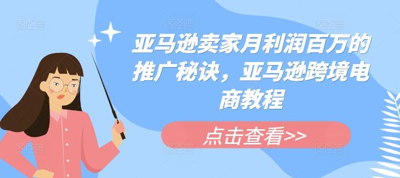 亚马逊卖家月利润百万的推广秘诀,亚马逊跨境电商教程