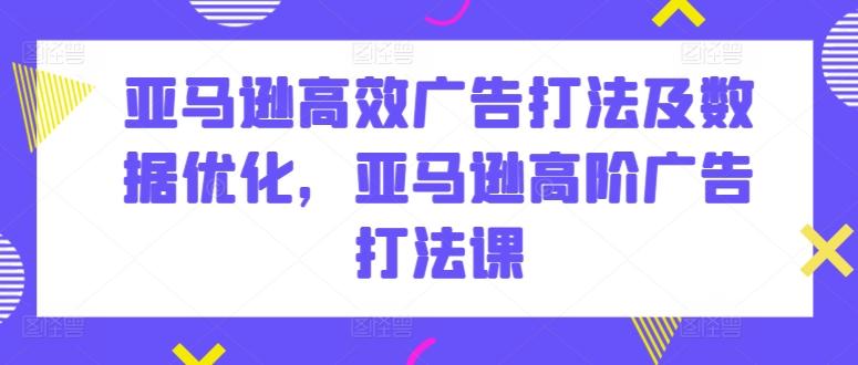 亚马逊高效广告打法及数据优化，亚马逊高阶广告打法课-Xiaobei云