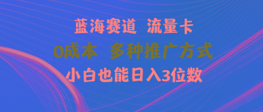 蓝海赛道 流量卡 0成本 小白也能日入三位数-Xiaobei云
