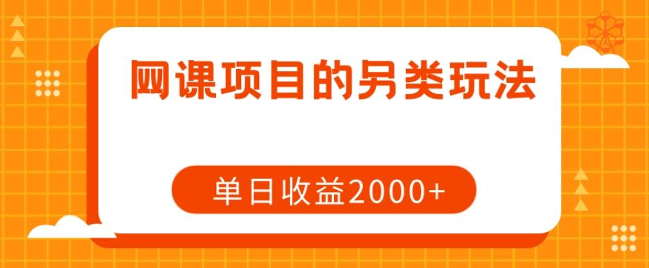 网课项目的另类玩法，单日收益2000+【揭秘】-Xiaobei云