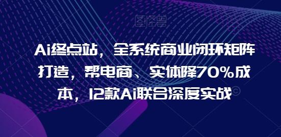 Ai终点站，全系统商业闭环矩阵打造，帮电商、实体降70%成本，12款Ai联合深度实战-Xiaobei云