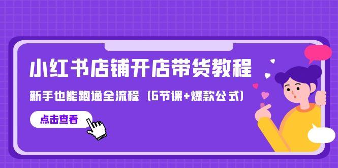 (9883期)最新小红书店铺开店带货教程，新手也能跑通全流程(6节课+爆款公式)-Xiaobei云