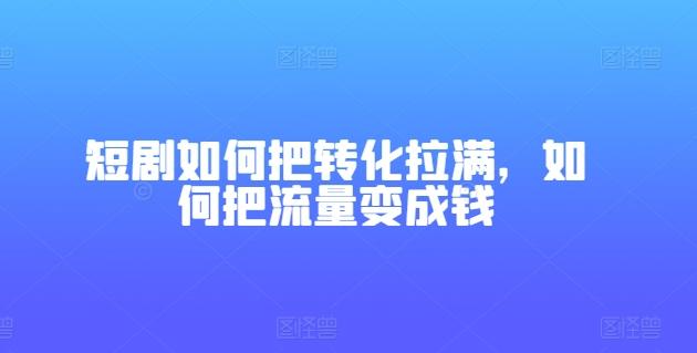 短剧如何把转化拉满，如何把流量变成钱-Xiaobei云