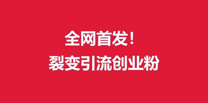 (全网首发)外面收费几千的裂变引流高质量创业粉-Xiaobei云