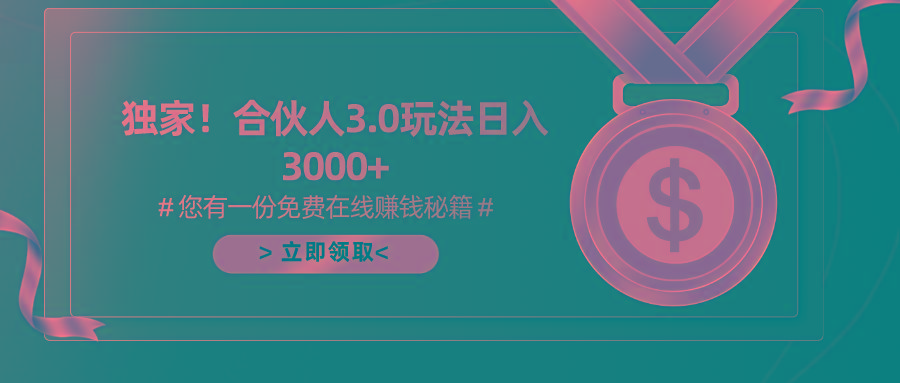 游戏合伙人3.0，日入3000+，无限扩大的蓝海项目-Xiaobei云