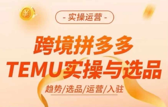 跨境拼多多TEMU实操与选品，多多temu跨境选品运营实操-Xiaobei云