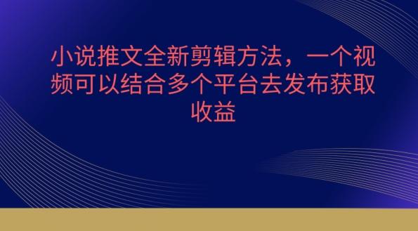 小说推文全新剪辑方法，一个视频可以结合多个平台去发布获取【揭秘】-Xiaobei云