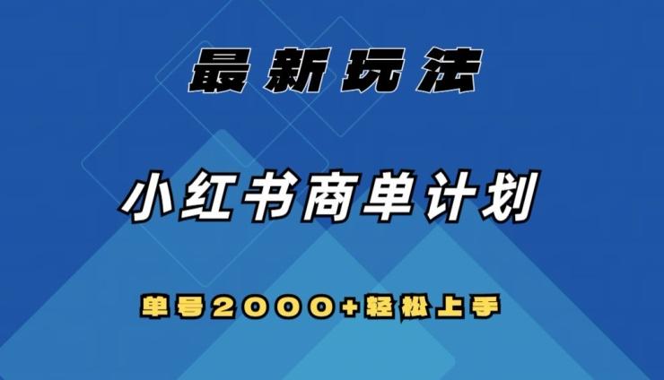 全网首发，小红书商单计划最新玩法，单号2000+可扩大可复制【揭秘】-Xiaobei云