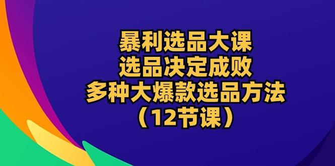 暴利 选品大课：选品决定成败，教你多种大爆款选品方法(12节课-Xiaobei云