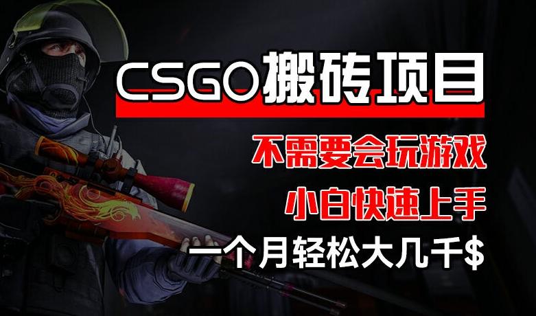 CSGO 装备搬砖项目，操作简单，不需要会玩游戏，小白也能快速上手，一个月轻松大几千【揭秘】-Xiaobei云