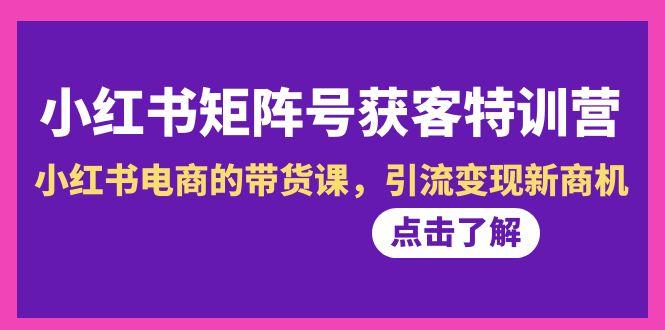 小红书-矩阵号获客特训营-第10期，小红书电商的带货课，引流变现新商机-Xiaobei云