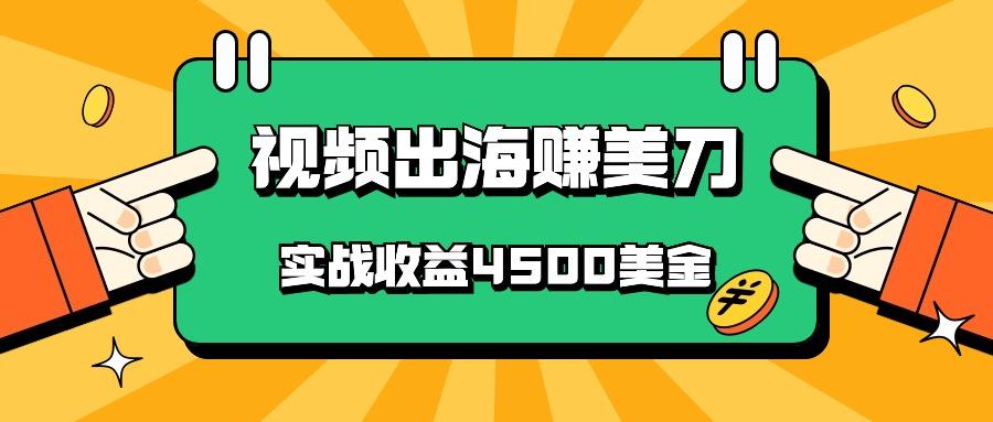 国内爆款视频出海赚美刀，实战收益4500美金，批量无脑搬运，无需经验直接上手-Xiaobei云