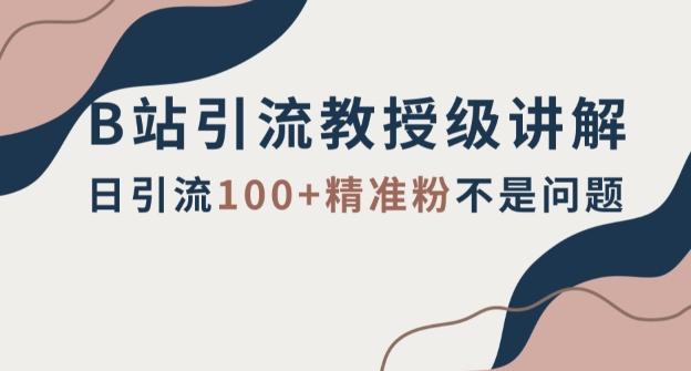 B站引流教授级讲解，细节满满，日引流100+精准粉不是问题【揭秘】-Xiaobei云