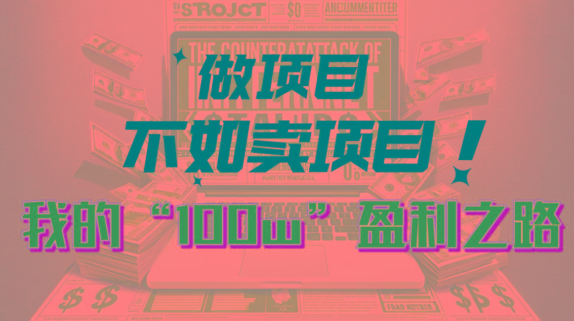 为什么做项目不如卖项目？我的100W+盈利之路-Xiaobei云