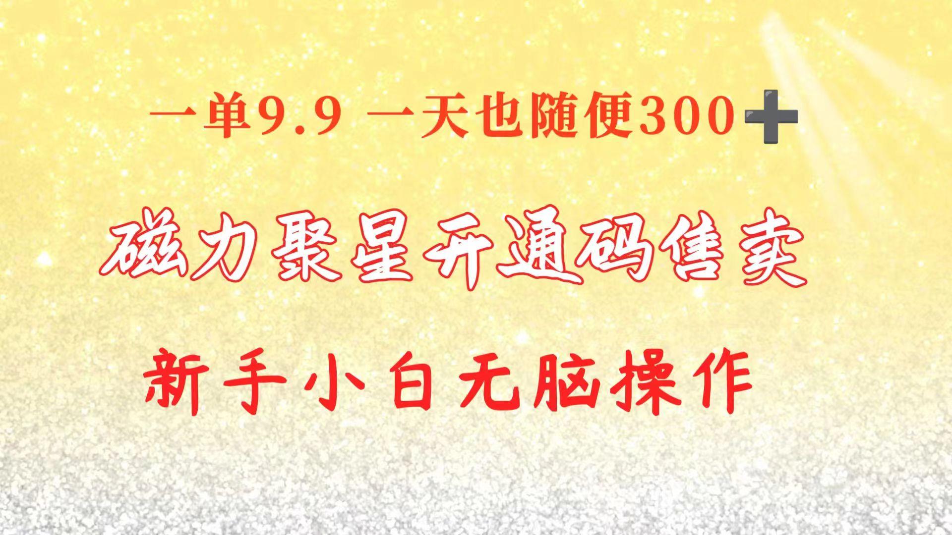 快手磁力聚星码信息差 售卖  一单卖9.9  一天也轻松300+ 新手小白无脑操作-Xiaobei云