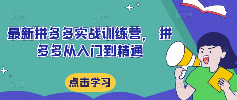 最新拼多多实战训练营， 拼多多从入门到精通-Xiaobei云