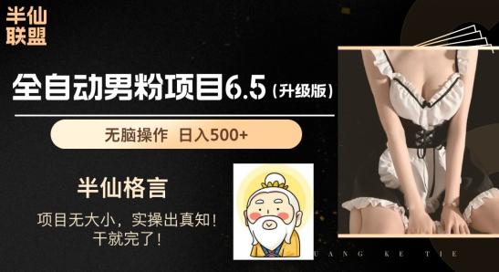 男粉项目6.5升级版，全自动男粉项目，日收入1K+【揭秘】-Xiaobei云