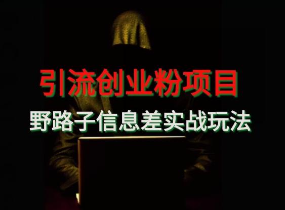 【引流创业粉】野路子信息差玩法实战教学-Xiaobei云