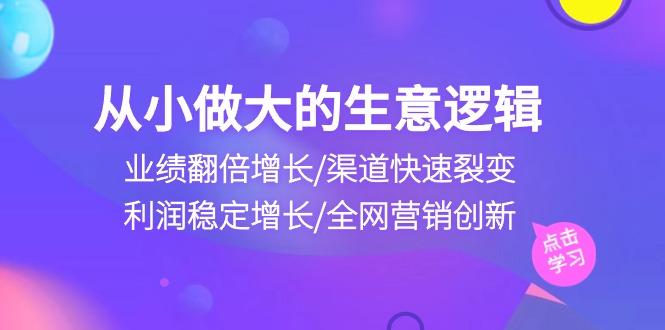 从小做大生意逻辑：业绩翻倍增长/渠道快速裂变/利润稳定增长/全网营销创新-Xiaobei云