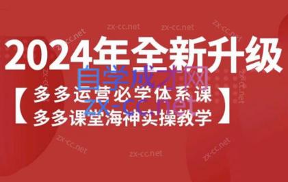 海神老师·拼多多运营必学体系课-Xiaobei云