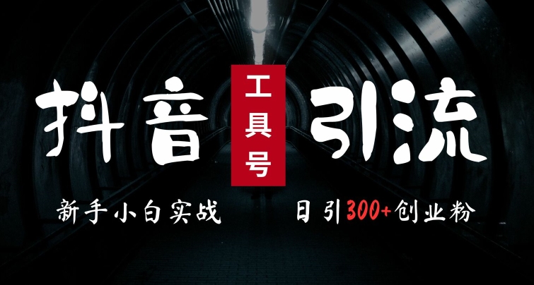 2024最新抖音工具号引流玩法，高效日引300+创业粉，当天变现5k，小白也可成为实战高手-Xiaobei云