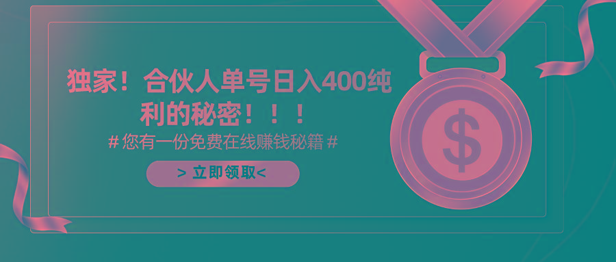 (10028期)合伙人广告撸金最新玩法，每天单号400纯利-Xiaobei云