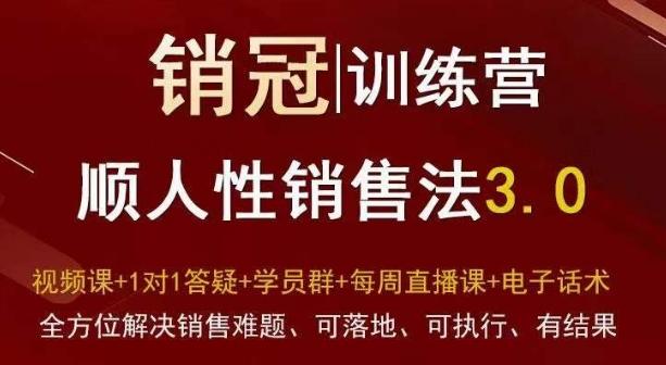 爆款！销冠训练营3.0之顺人性销售法，全方位解决销售难题、可落地、可执行、有结果-Xiaobei云