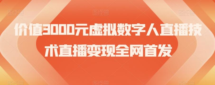 价值3000元虚拟数字人直播技术直播变现全网首发【揭秘】-Xiaobei云