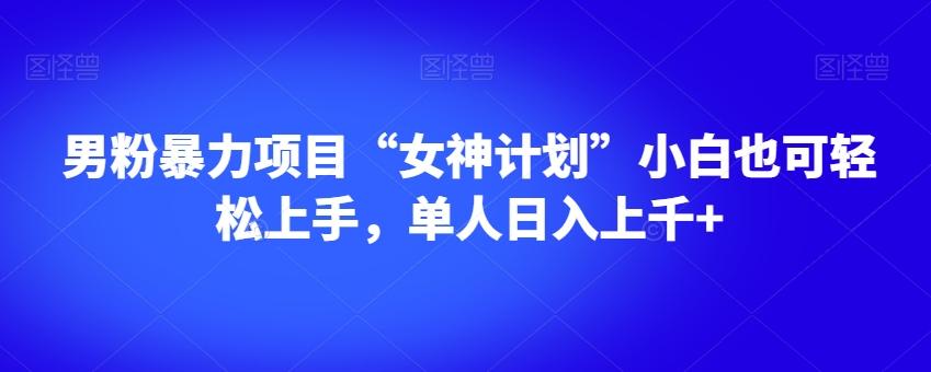 男粉暴力项目“女神计划”小白也可轻松上手，单人日入上千+【揭秘】-Xiaobei云