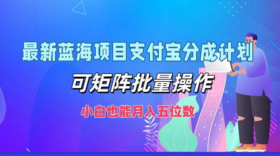 最新蓝海项目支付宝分成计划，可矩阵批量操作，小白也能月入五位数-Xiaobei云