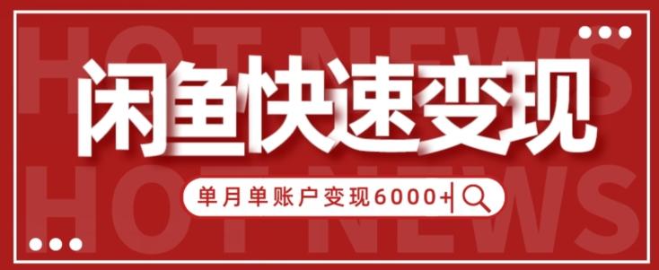 【新手项目】小白快速在闲鱼单月单账号变现6000+的秘密-Xiaobei云