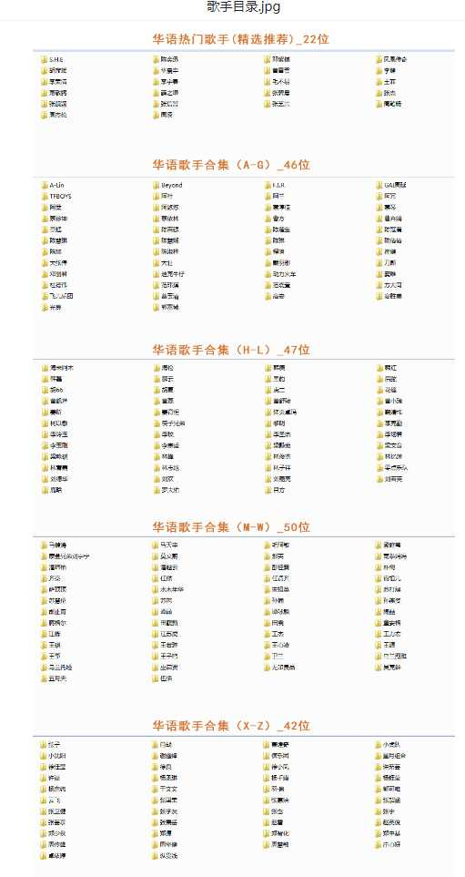 【音乐】歌手合集（100多位歌手合集）-Xiaobei云