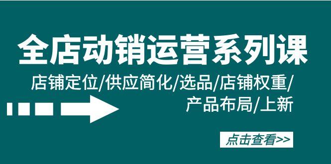 (9845期)全店·动销运营系列课：店铺定位/供应简化/选品/店铺权重/产品布局/上新-Xiaobei云