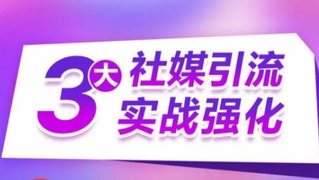 3大社媒引流实战强化，多渠道站外引流，高效精准获客，订单销售额翻倍增长-Xiaobei云