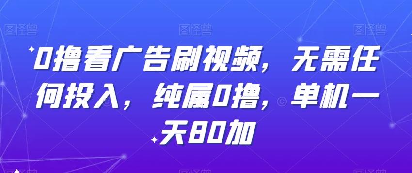 0撸看广告刷视频，无需任何投入，纯属0撸，单机一天80加-Xiaobei云