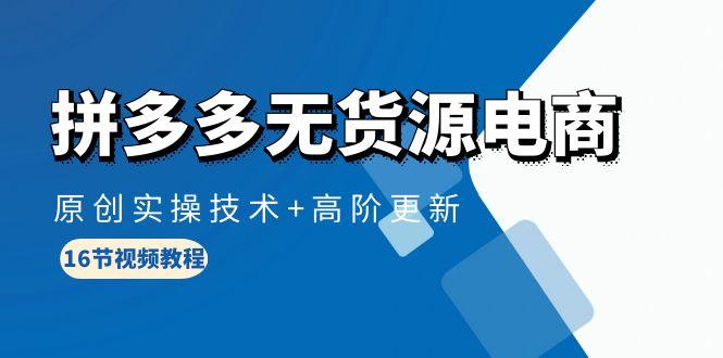 (10015期)拼多多无货源电商，原创实操技术+高阶更新(16节视频教程)-Xiaobei云