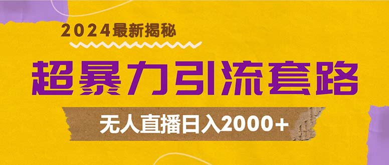 超暴力引流套路，无人直播日入2000+-Xiaobei云