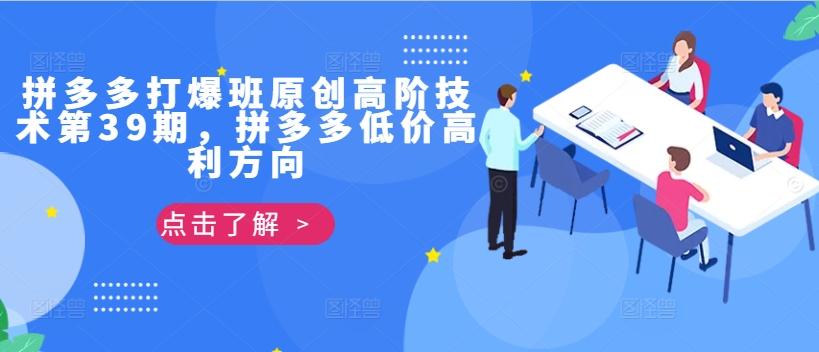 拼多多打爆班原创高阶技术第39期，拼多多低价高利方向-Xiaobei云