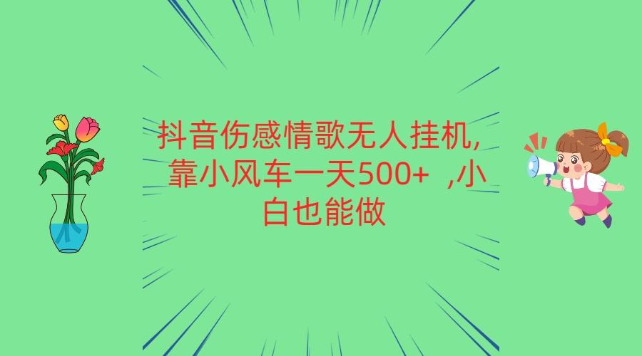 抖音伤感情歌无人挂机 靠小风车一天500+ 小白也能做-Xiaobei云