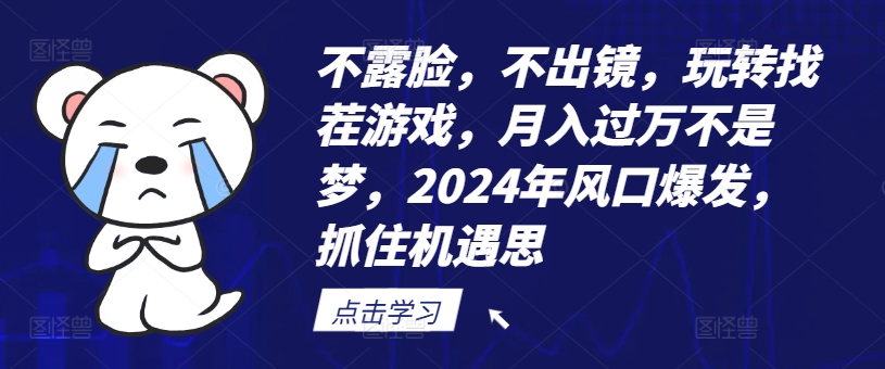 不露脸，不出镜，玩转找茬游戏，月入过万不是梦，2024年风口爆发，抓住机遇【揭秘】-Xiaobei云