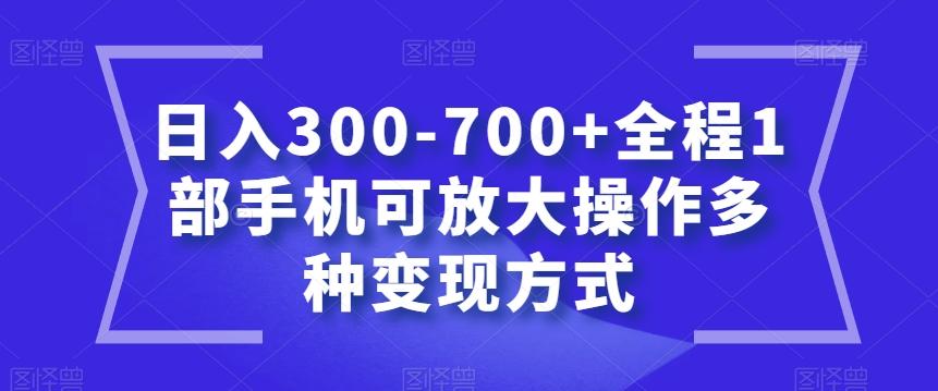 日入300-700+全程1部手机可放大操作多种变现方式【揭秘】-Xiaobei云